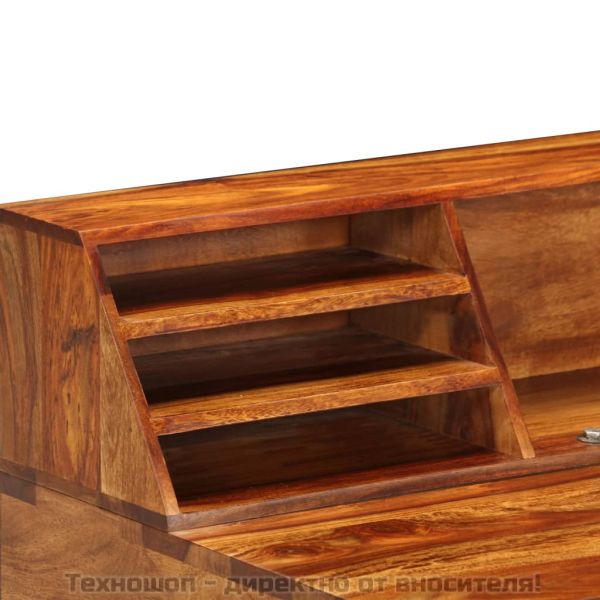 Бюро, 110x50x94 cм, акациево дърво масив и стомана