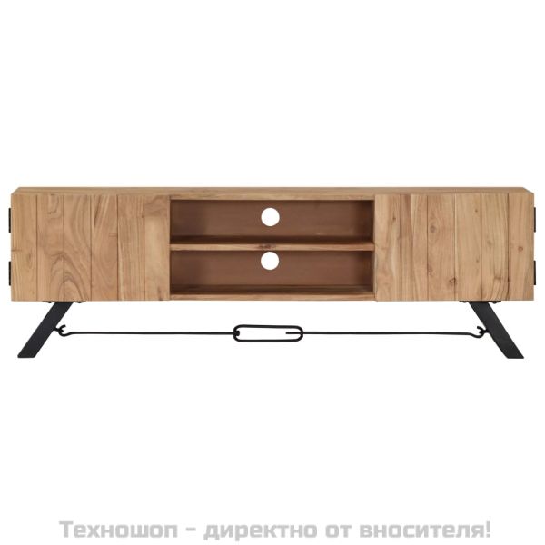 ТВ шкаф, 140x30x45 см, акациево дърво масив