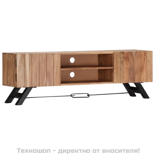 ТВ шкаф, 140x30x45 см, акациево дърво масив