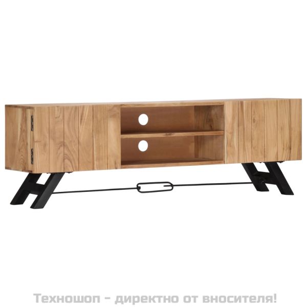 ТВ шкаф, 140x30x45 см, акациево дърво масив