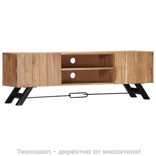 ТВ шкаф, 140x30x45 см, акациево дърво масив