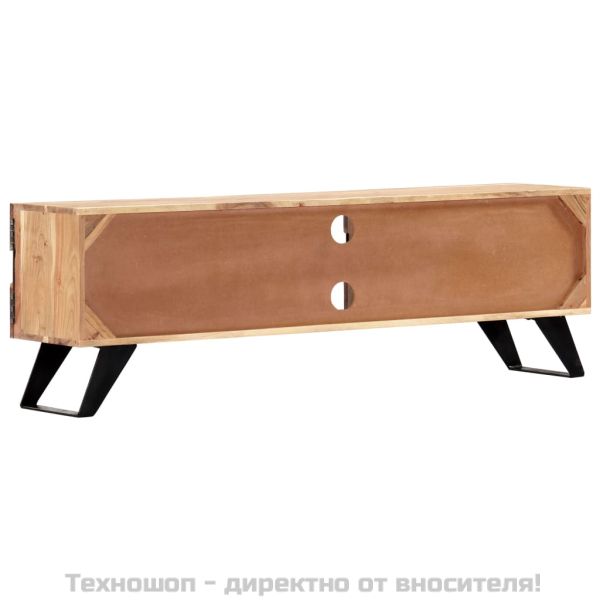 ТВ шкаф, 140x30x45 см, акациево дърво масив