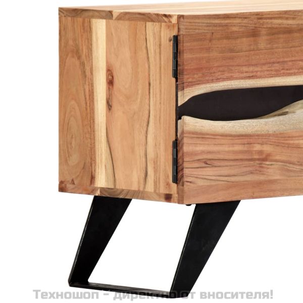 ТВ шкаф, 140x30x45 см, акациево дърво масив
