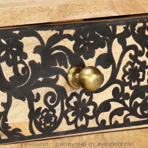 ТВ шкаф, 100x30x45 см, мангово дърво масив