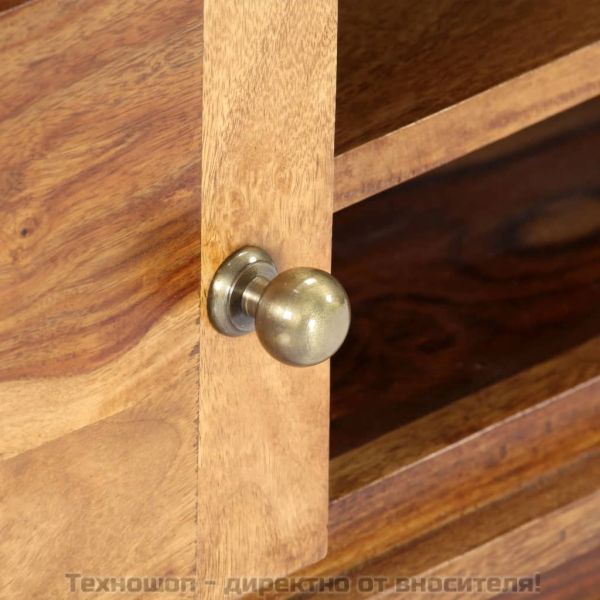 ТВ шкаф, 118x30x40 cм, акациево дърво масив