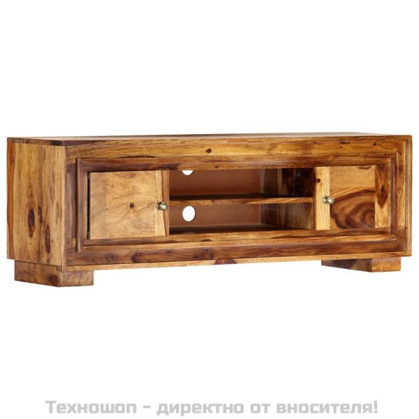 ТВ шкаф, 118x30x40 cм, акациево дърво масив