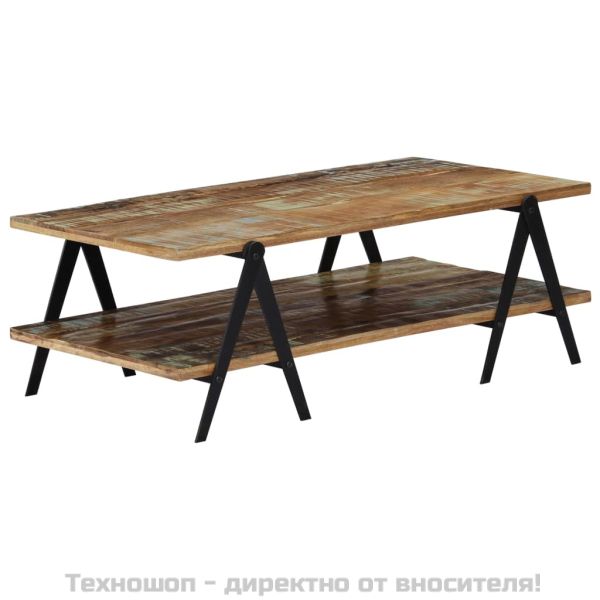 Маса за кафе, 115x60x40 см, регенерирано дърво масив