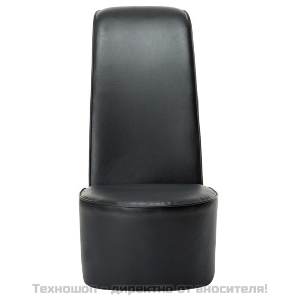 Стол във форма на обувка на висок ток, черен, изкуствена кожа