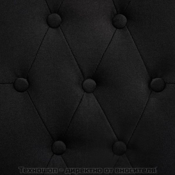 Трапезни столове, 2 бр, черни, плат