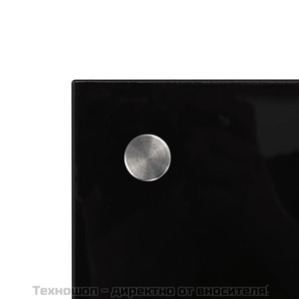 Кухненски гръб, черен, 80x40 см, закалено стъкло