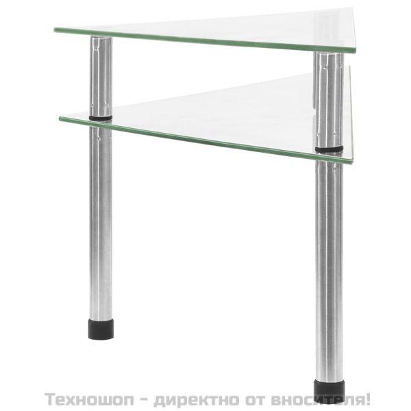 Кухненски рафт, прозрачен, 49,5x35x19 см, закалено стъкло