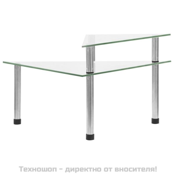 Кухненски рафт, прозрачен, 49,5x35x19 см, закалено стъкло