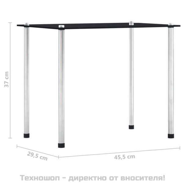 Стифиращи маси, 3 бр, черни, закалено стъкло