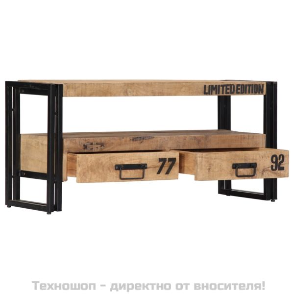ТВ шкаф, 100x30x45 см, мангово дърво масив