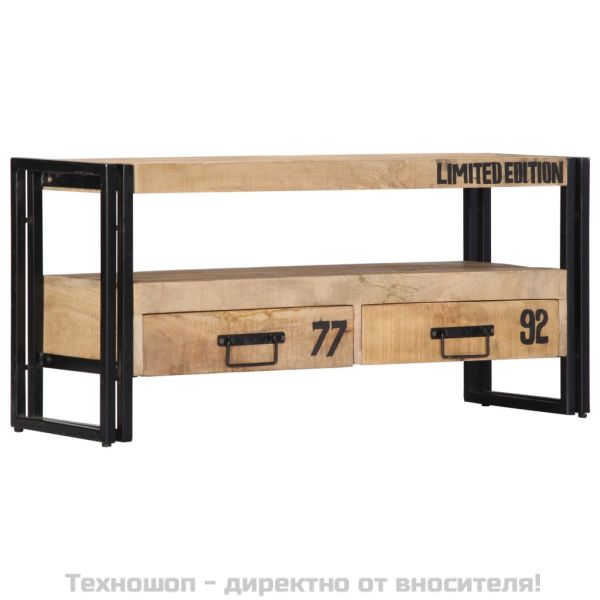 ТВ шкаф, 100x30x45 см, мангово дърво масив