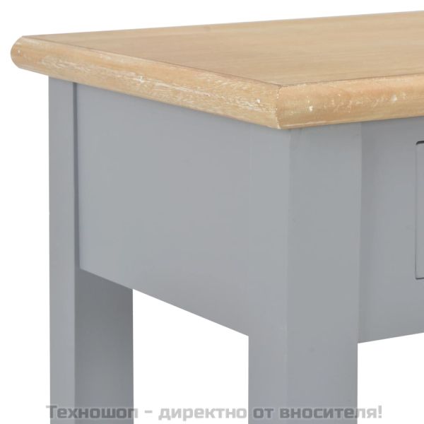 Конзолна маса, сива, 110x35x80 cм, дърво