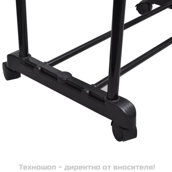 Регулируеми стойки за дрехи, 2 бр, 2 релси