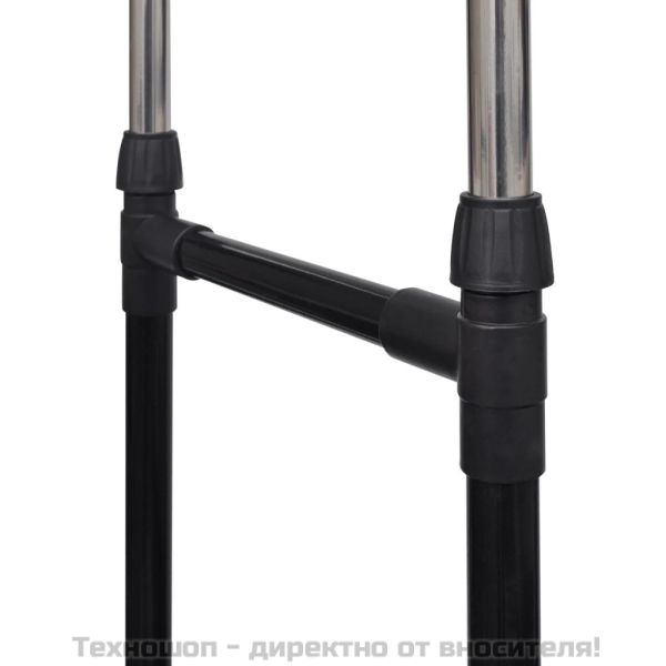 Регулируеми стойки за дрехи, 2 бр, 2 релси