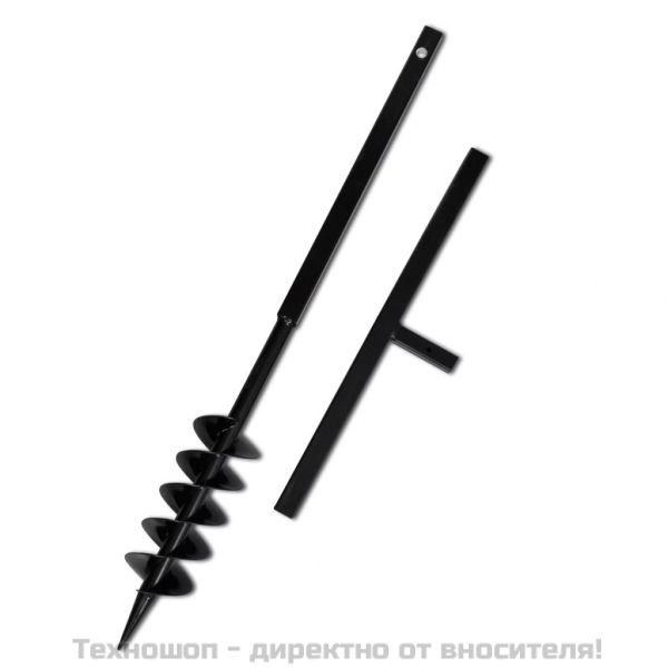 Комплект свредло за земя 100 мм с дръжка и стоманени удължители 13 м