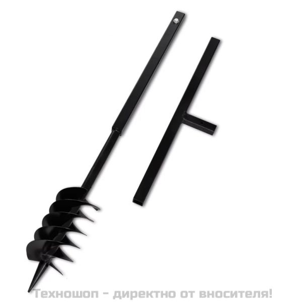 Комплект свредло за земя 120 мм с дръжка и стоманени удължители 5 м