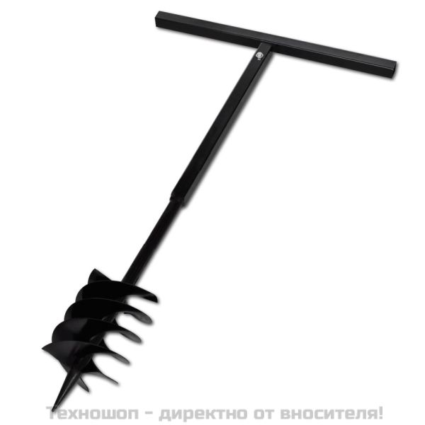 Комплект свредло за земя 180 мм с дръжка и стоманени удължители 9 м