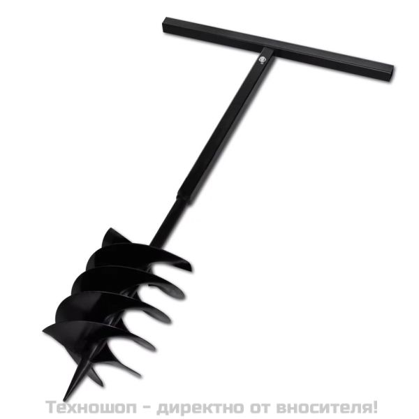 Комплект свредло за земя 200 мм с дръжка и стоманени удължители 5 м