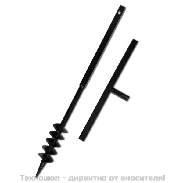 Комплект свредло за земя 80 мм с дръжка и стоманени удължители 9 м