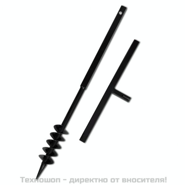 Комплект свредло за земя 80 мм с дръжка и стоманени удължители 13 м