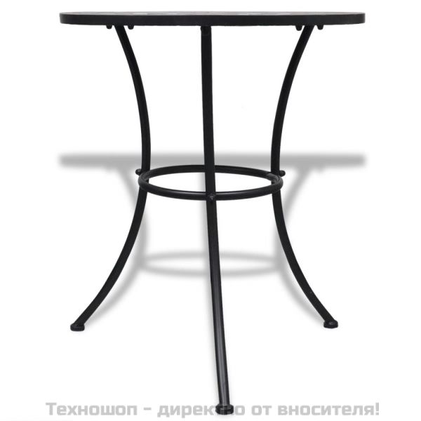 Бистро комплект, 3 части, керамични плочки в теракотено и бяло