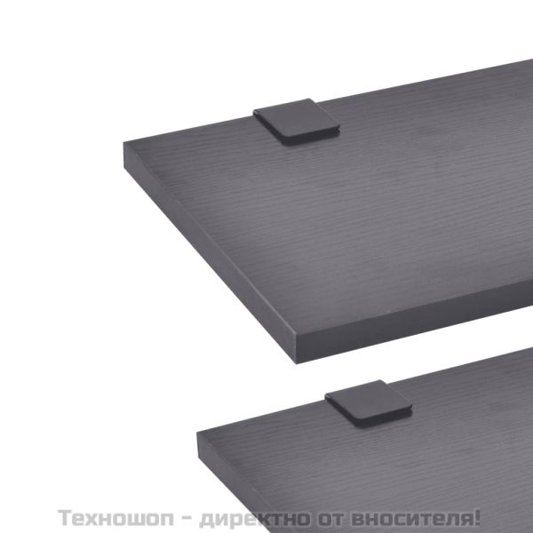 комплект мебели от 9 части и мивка за баня, черен цвят