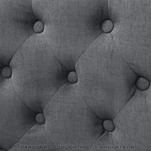 Трапезни столове, 4 бр, тъмносиви, текстил