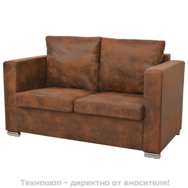 Комплект дивани в 3 части, изкуствен велур