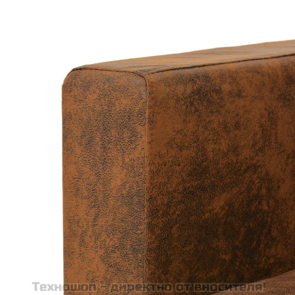 Комплект дивани в 3 части, изкуствен велур