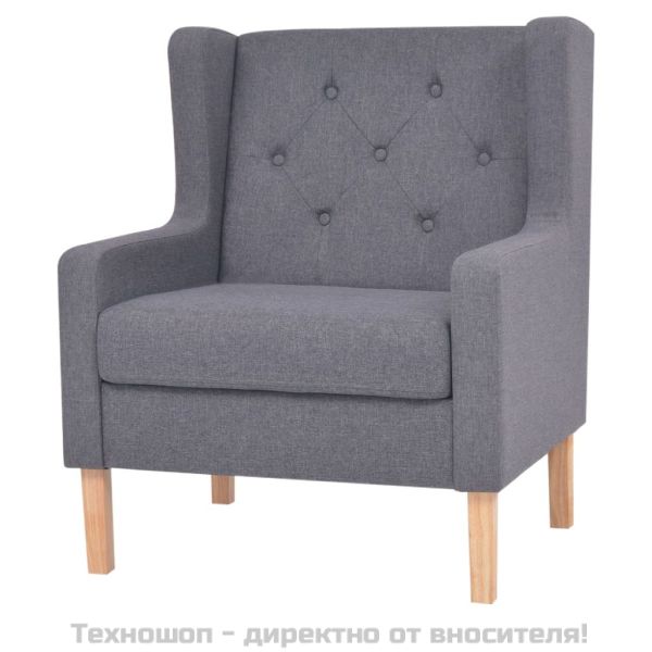 Комплект дивани от 3 части текстил сив