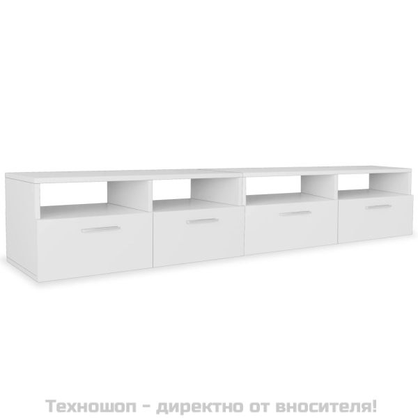 ТВ шкафове, 2 бр, инженерно дърво, 95x35x36 см, бели