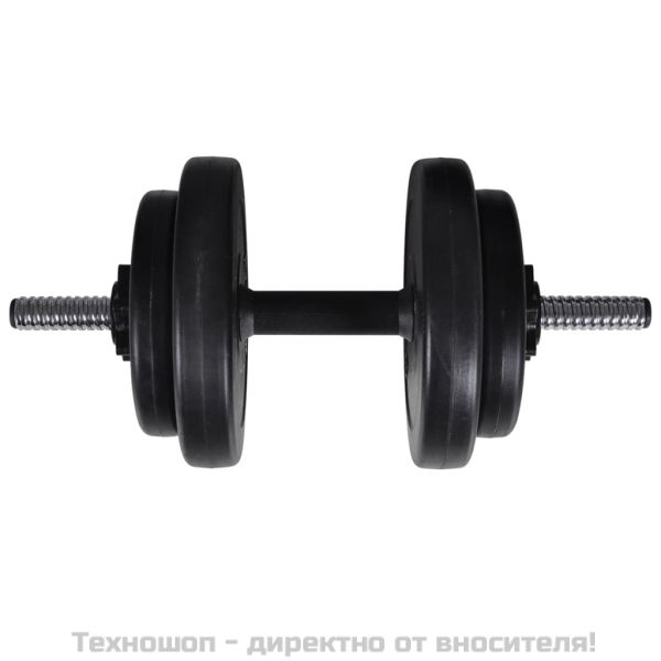 Стойка за клекове с щанга и дъмбели, 60,5 кг