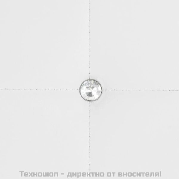 Трапезни столове, 6 бр, бели, изкуствена кожа