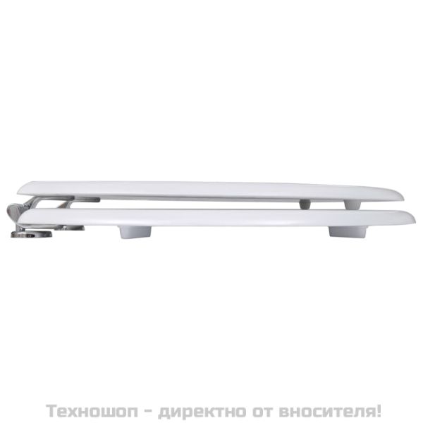 Тоалетни седалки с капаци, 2 бр, МДФ, бели