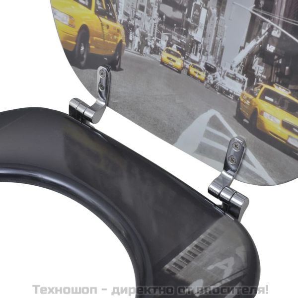 Тоалетни седалки с капаци, 2 бр, МДФ, Ню Йорк