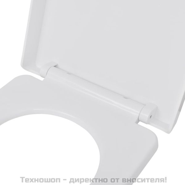 Тоалетни седалки с плавно затваряне, 2 бр, пластмаса, бели