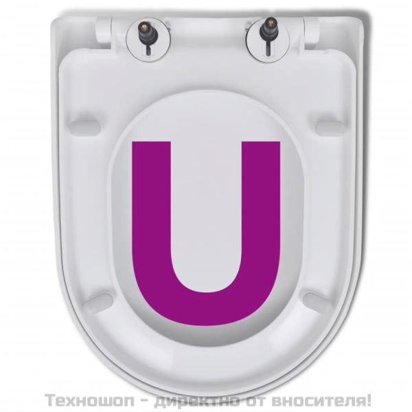 Тоалетни седалки с плавно затваряне, 2 бр, пластмаса, бели