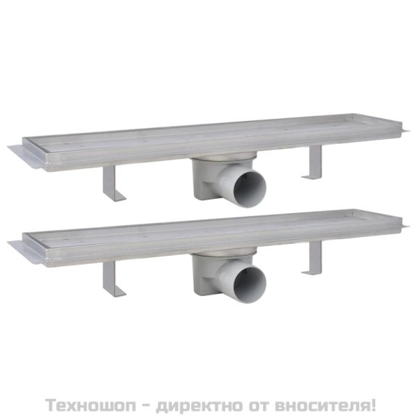 Линейни сифони, 2 бр, 530x140 мм, неръждаема стомана