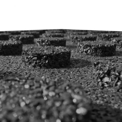 Ударопоглъщащи каучукови плочи, 24 бр, 50x50x3 см, черни