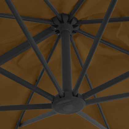 Алуминиев градински чадър, с преносима основа, таупе