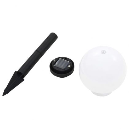 Външни соларни лампи 6 бр LED сферични 20 см RGB