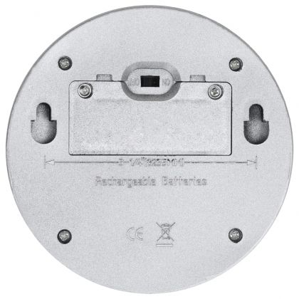 Външни соларни стенни лампи LED 24 бр кръгли сребристи