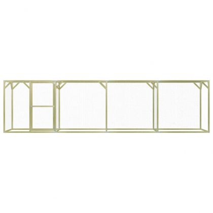 Клетка за пилета, 1,5x6x1,5 м, импрегниран бор