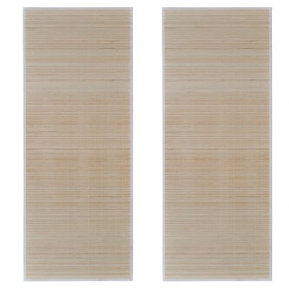 Правоъгълни естествени бамбукови килими 2 бр 120x180 см