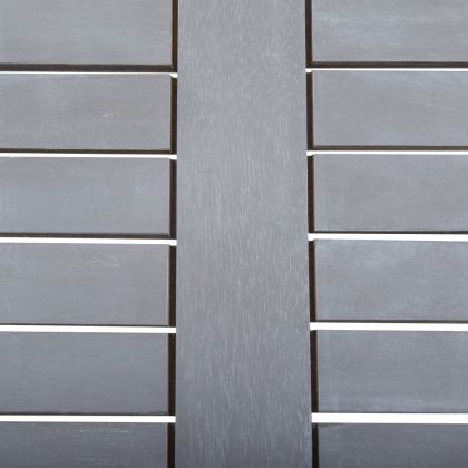 Градински трапезен комплект, 5 части, акация масив, сив