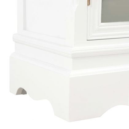 Бюфет, бял, 70x28x70 см, бор масив